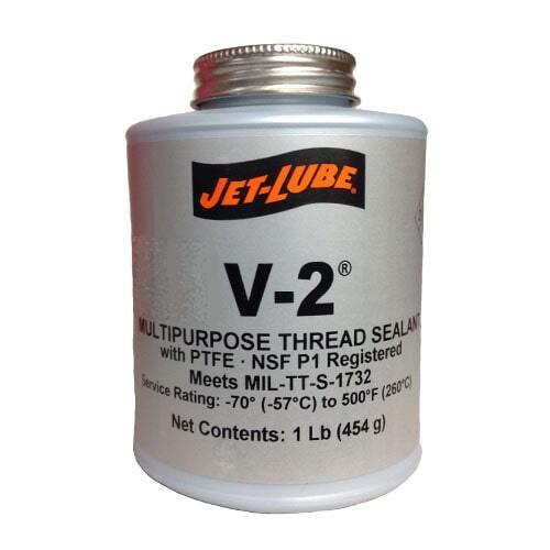 Jet Lube, V-2, Multipurpose Thread Sealant w/ PTFE -NSF P1 Registered, Meets MIL-TT-S-1732,(#35504)